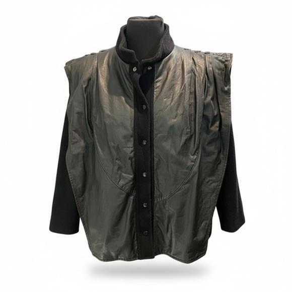 Vintage Outerwear by Phoenix Women's Black Leather Jacket Size 9/10 - Picture 1 of 9